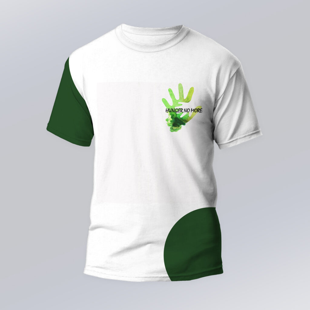 TSHIRT Design (Green Sleeve) Hunger No More